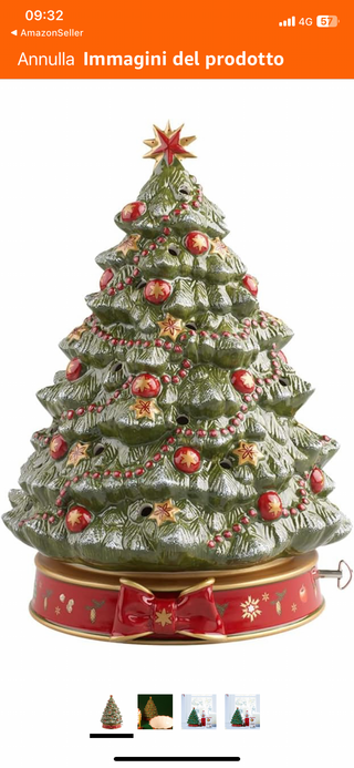 Villeroy & Boch - Toy's Delight Carillon Natale Verde, Decorazione Natalizie, Decorazioni, Porcellana,
