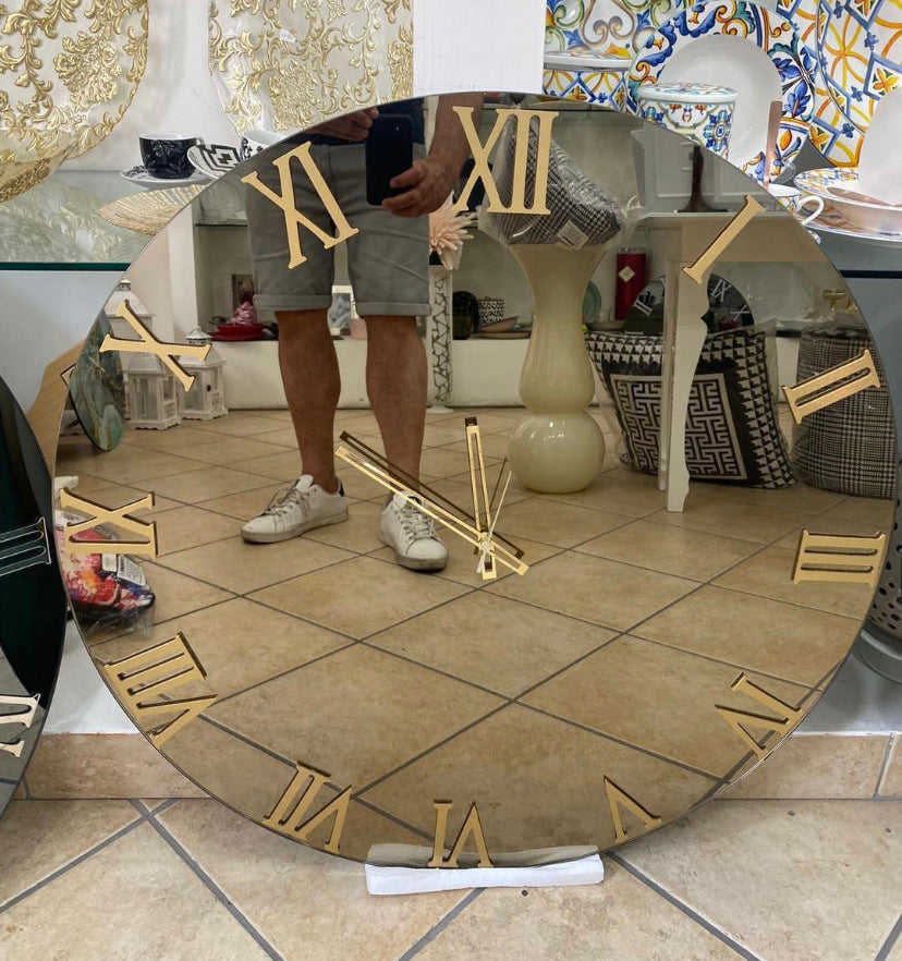 Orologio specchio oro