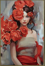 Carica l&#39;immagine nel visualizzatore di Gallery, Quadro Donna Rosso
