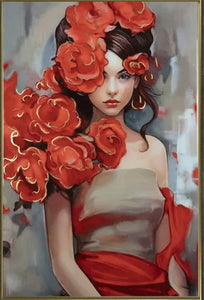 Quadro Donna Rosso