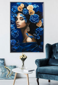 Quadro Donna blue