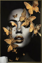 Carica l&#39;immagine nel visualizzatore di Gallery, Quadro Donna farfalle
