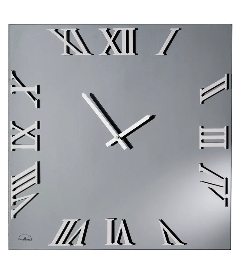 Orologio specchio 60cm quadrato