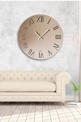 Orologio specchio bronzo oro