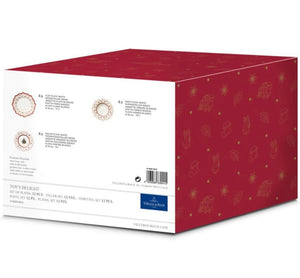 Villeroy & Boch - Toy's Delight Dinner Set 12 Pezzi Rosso,Bianco, Adatto per Microonde, Piatto Ceramica Natale, Piatto Fondo, Decorazione Natalizie, Set di Stoviglie, Servizio, Porcellana Premium