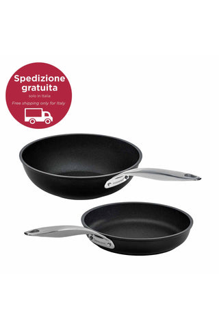 BLACK TITAN PRO
Basic antiaderente - set padella cm 24 + wok cm 28