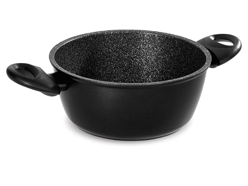 Casseruola 2 Manici Granitica Extra Induction Diametro 20 Made in Italy Pfoa e Nickel Free