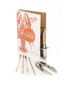 SET PASSIONE CROSTACEI 6 PEZZI IN ACCIAIO INOX , ZINC ALLOY E LEGNO BRANDANI