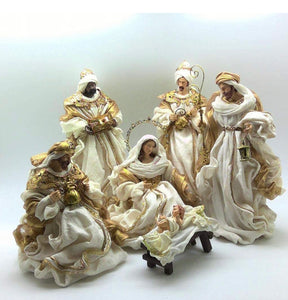 TIMSTOR - Natività Set da 6 Pezzi Creama e Oro 40 cm