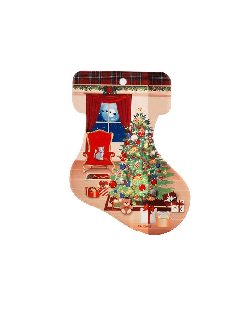 SOTTOBOSCO CALZA NATALE DECORATION CERAMICA/SUGHERO