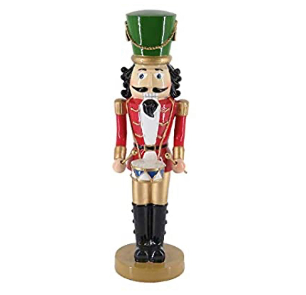 TIMSTOR - Soldatino Schiaccianoci in Resina Rosso e Verde 36 cm