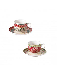 TAZZINA CAFFE CANTICO SET 2 PZ NEW BONE CHINA BRANDANI