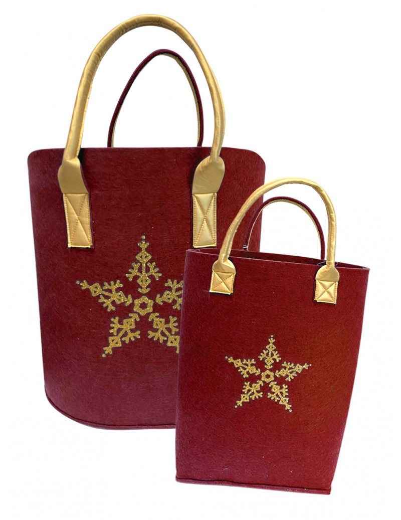 SACCA ROSSA SET 2 PZ FELTRO