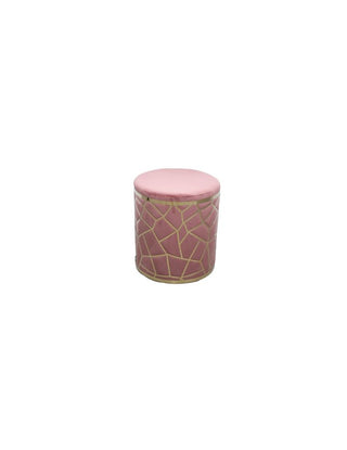  POUF CIPRIA VELLUTO CON TRAMA ORO METAL