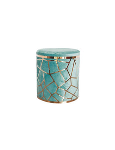 POUF TIFFANY VELLUTO CON TRAMA ORO METAL