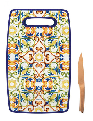 TAGLIERE MEDICEA PP CON COLTELLO ROSE GOLD INOX BRANDANI