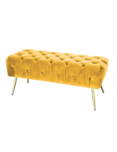FONDO LETTO GIALLO VELLUTO CON ZAMPE ORO METAL