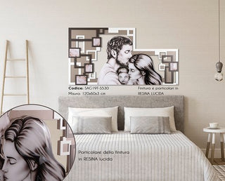 QUADRO SACRA FAMIGLIA SAGOMATO MISURA 120X60X30