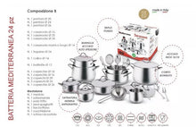 Carica l&#39;immagine nel visualizzatore di Gallery, Batteria pentole 24pz Mediterranea Barazzoni
