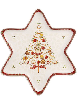 Villeroy & Boch Winter Bakery Delight Coppa a Stella Grande, Porcellana, Bianco/Rosso (Motivi Natalizi), Ciotolina