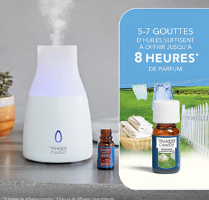Yankee Candle olio per diffusore di aromi con tecnologia a ultrasuoni | Ricarica per diffusore Clean Cotton | 10 ml