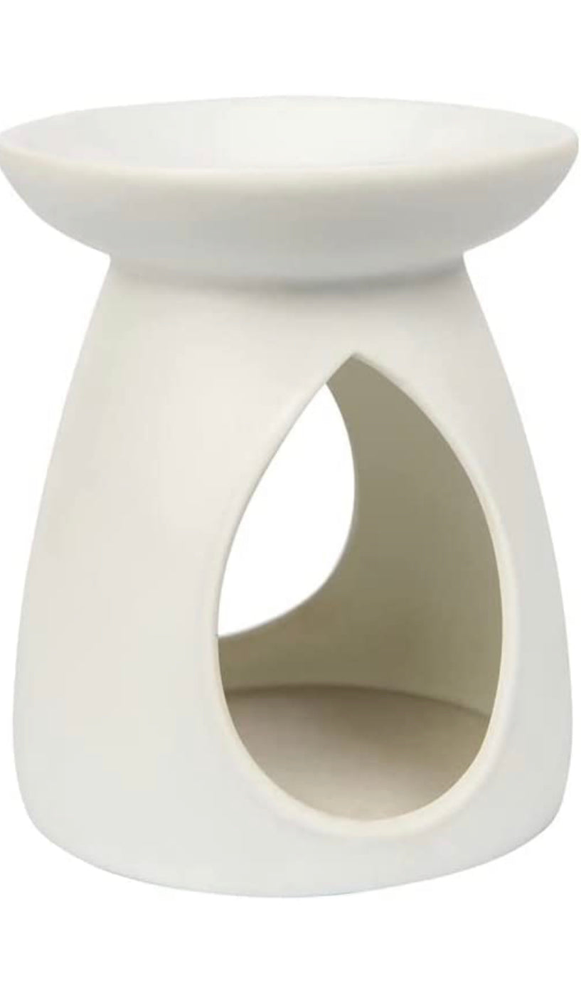 YANKEE CANDLE 1521526 Pastel Hue Bruciatore per Tart, Ceramica, Bianco, 11.4x11.1x12.9 cm