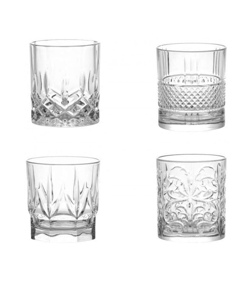 BRANDANI Spirits Set 4 Bicchieri Crystal Glass