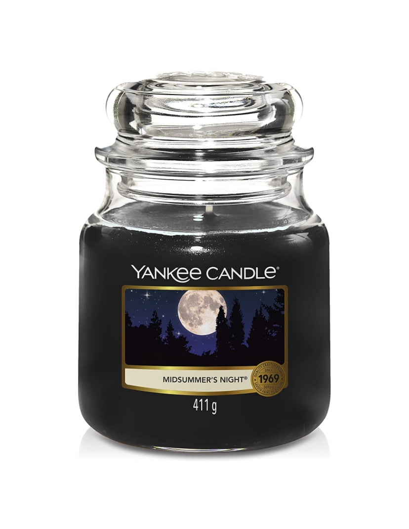 Yankee Candle Candela profumata in giara media | Notte di Mezza Estate | Durata Fino a 75 Ore
