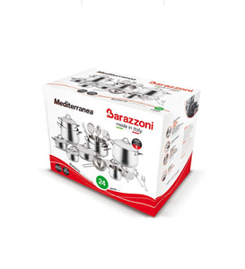 Batteria pentole 24pz Mediterranea Barazzoni