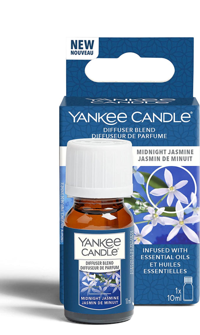 Yankee Candle olio per diffusore di aromi con tecnologia a ultrasuoni | Ricarica per diffusore Midnight Jasmine | 10 ml