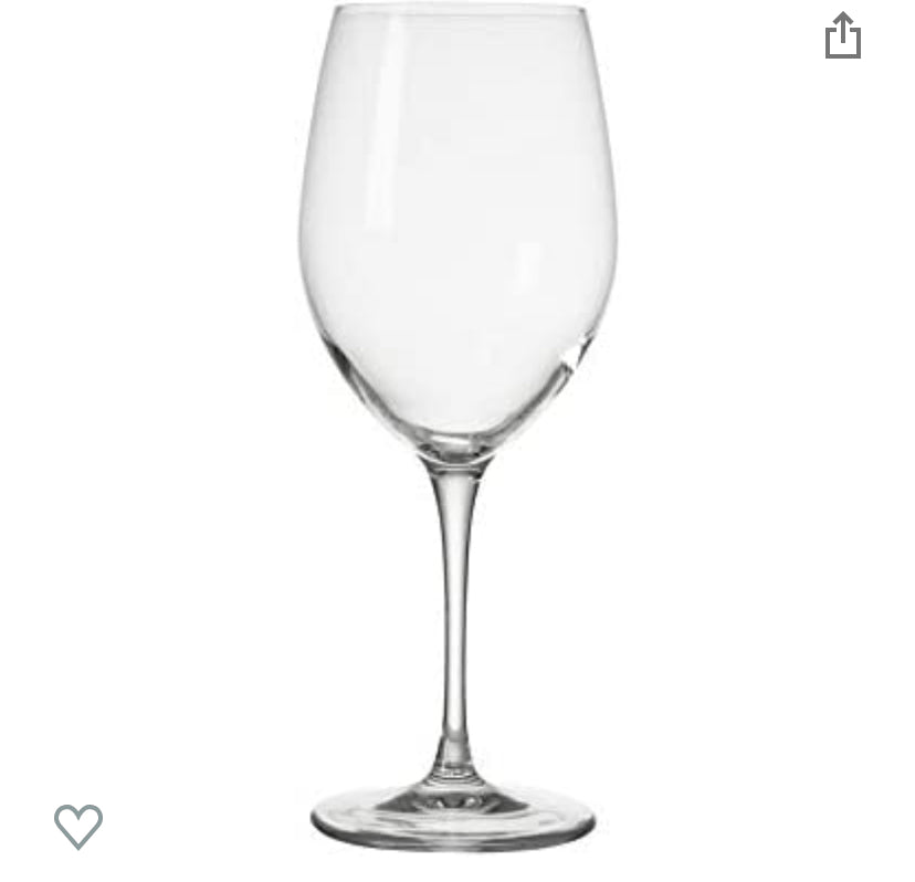 BRANDANI Calice Vino Grande OBLIO Set 6 Pezzi Vetro