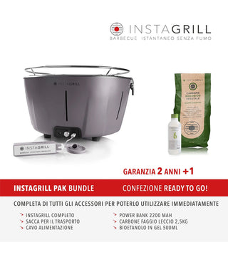 Classe Italy InstaGrill Barbecue a Carbone Senza Fumo da Tavolo. Ottimo per terrazza Campeggio o gite fuori porta.