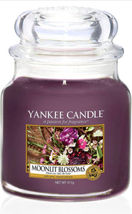 Yankee Candle Candela profumata in barattolo medio, fiori al chiaro di luna