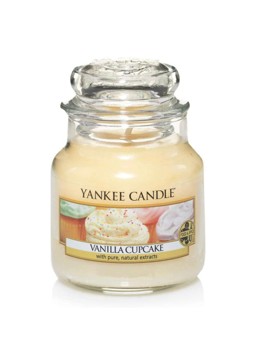 Yankee Candle Candela profumata in giara piccola | Cupcake alla vaniglia | Durata Fino a 30 Ore