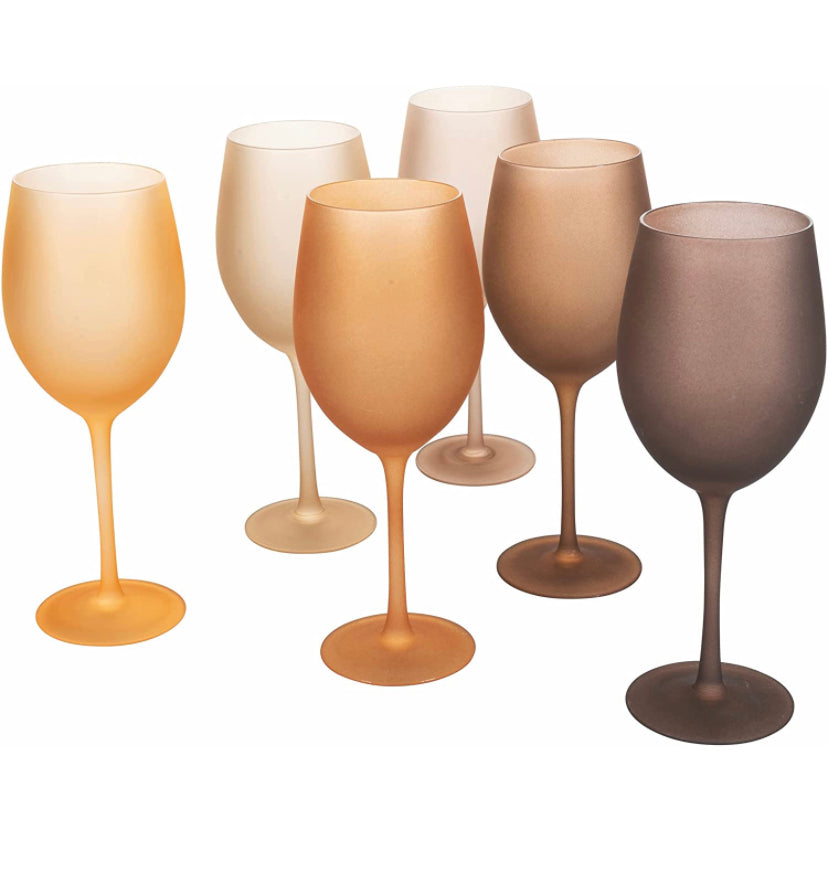 Villa d’Este Home Tivoli Happy Hour Chocolate Set 6 calici frosted in vetro 550 ml