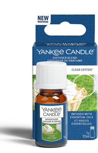 Yankee Candle olio per diffusore di aromi con tecnologia a ultrasuoni | Ricarica per diffusore Clean Cotton | 10 ml