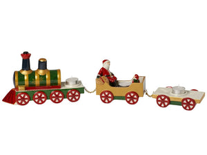 Villeroy & Boch Christmas Toy’s Memory North Pole Express Natale Treno, Porcellana, Rossa/Verde, 55x8x15 cm