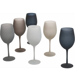 Villa d’Este Home Tivoli Happy Hour Stones Set 6 calici frosted in vetro 550 ml