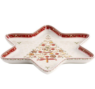 Villeroy & Boch Winter Bakery Delight Coppa a Stella Grande, Porcellana, Bianco/Rosso (Motivi Natalizi), Ciotolina