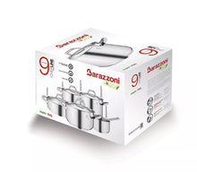Carica l&#39;immagine nel visualizzatore di Gallery, Barazzoni Chef Line Batteria 9 Pezzi, Acciaio Inossidabile
