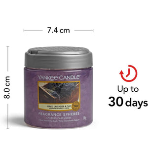 Yankee Candle Sfere Profumate per Ambiente, Lavanda Essiccata e Quercia, Fino a 30 Giorni di Fragranza, Farmers’ Market Collection, Viola